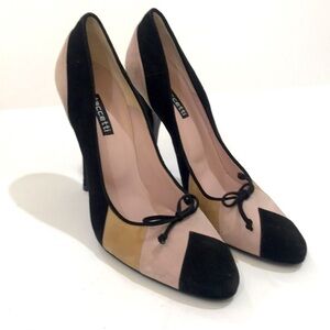 TACCETTI NWOT Italian leather upper leather lining leather soul 38 black suede